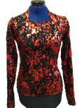 Red & Black Sequin Splash