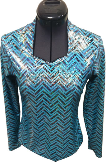Turquoise & Black Chevron Shirt
